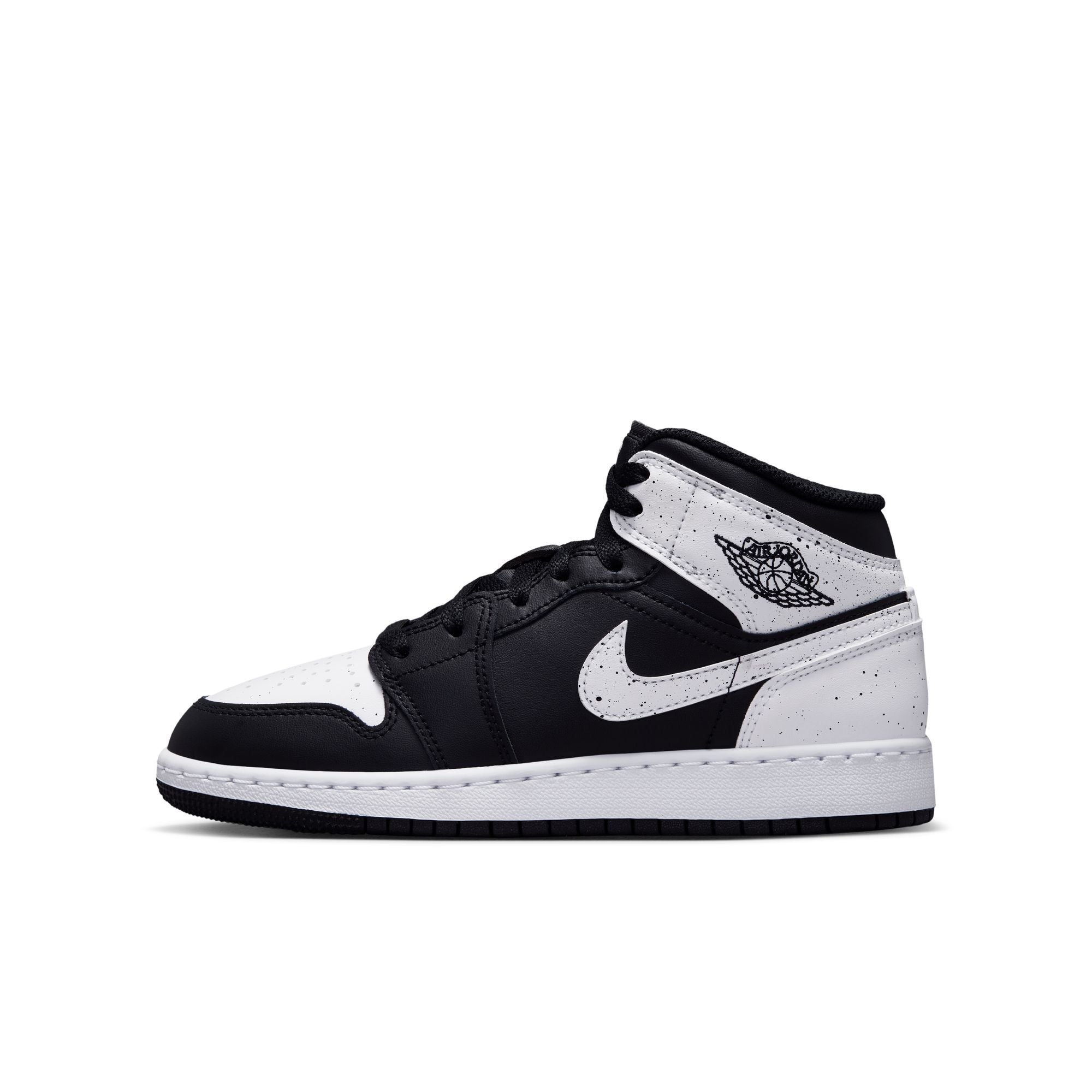 GS Air Jordan 1 Mid - BLACK/WHITE-BLACK