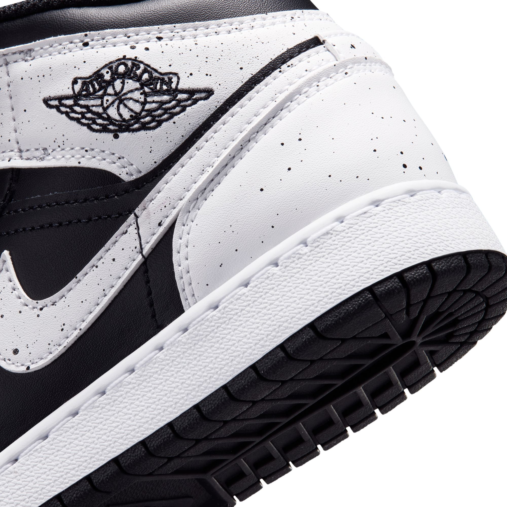 GS Air Jordan 1 Mid - BLACK/WHITE-BLACK