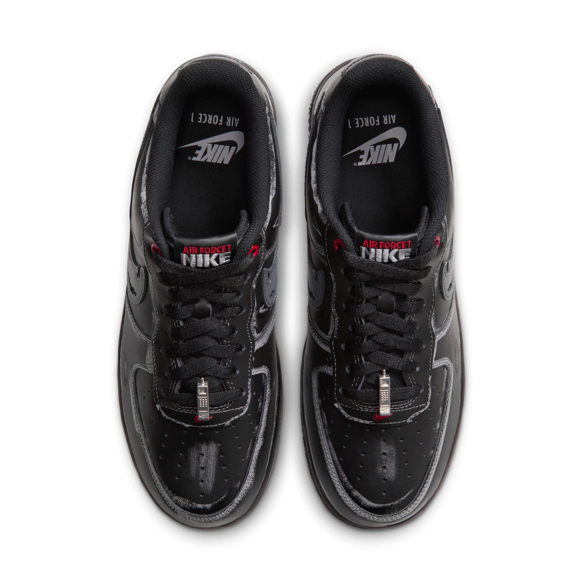 Men's Nike Air Force 1 '07 - BLACK/STEALTH-GYM RED-METALLIC SILVER