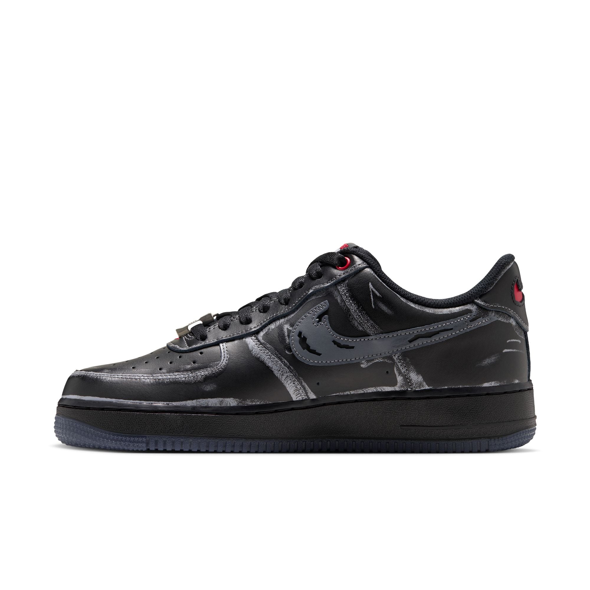 Men's Nike Air Force 1 '07 - BLACK/STEALTH-GYM RED-METALLIC SILVER