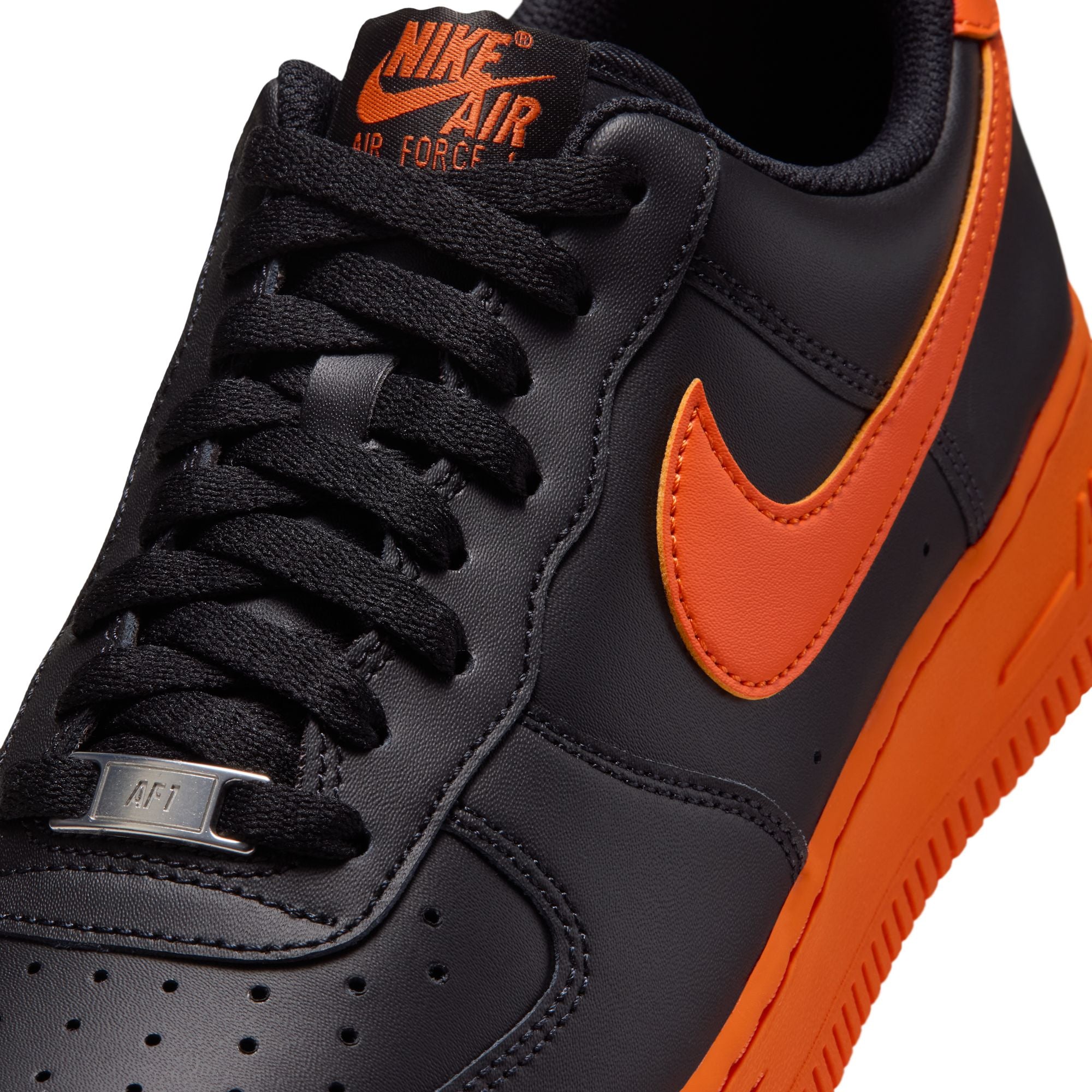 Men's Nike Air Force 1 '07 Lv8-BLACK/SAFETY ORANGE