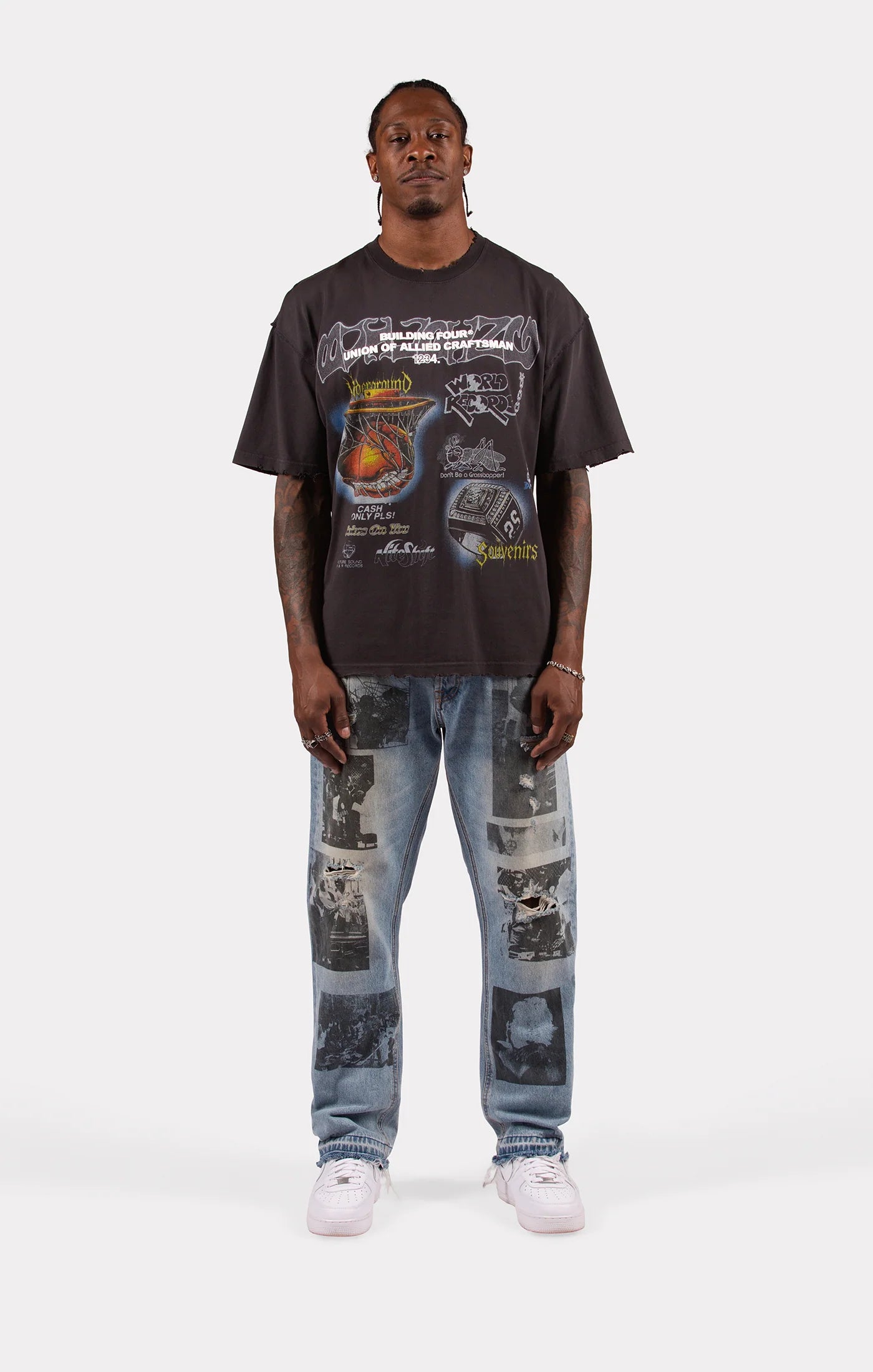 BLDG4 Basilique Knit Tee - CHARCOAL