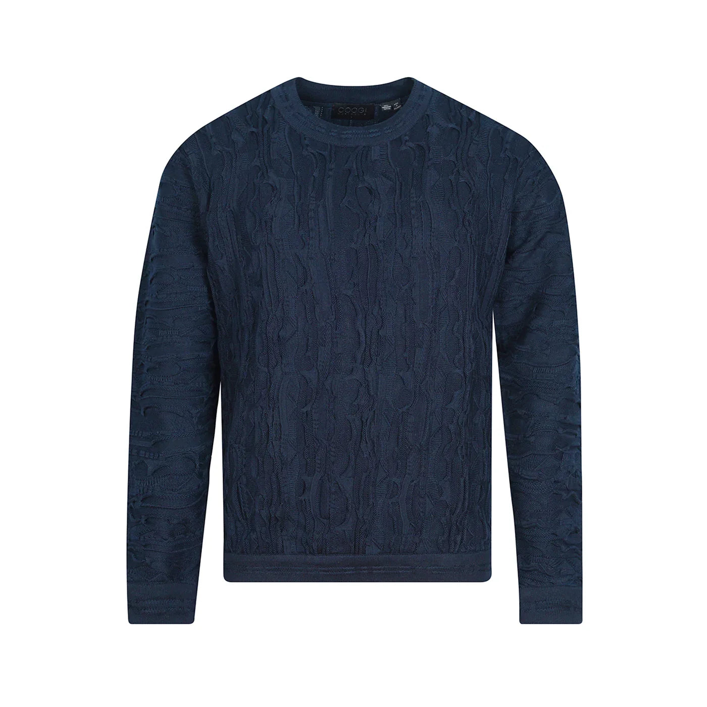 Coogi Sweater Knit Navy Crew - NAVY