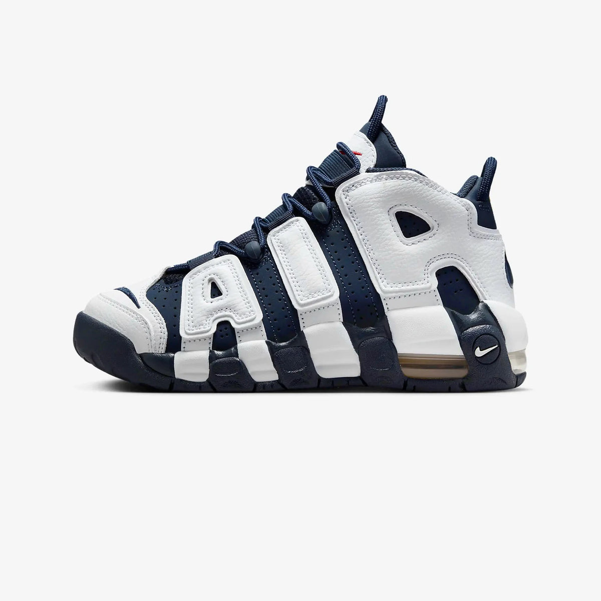 Big Kid&#39;s Nike Air More Uptempo - WHITE/MIDNIGHT NAVY-METALLIC GOLD