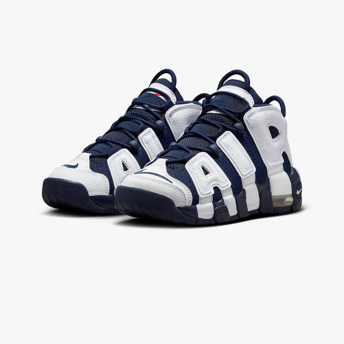 Big Kid&#39;s Nike Air More Uptempo - WHITE/MIDNIGHT NAVY-METALLIC GOLD