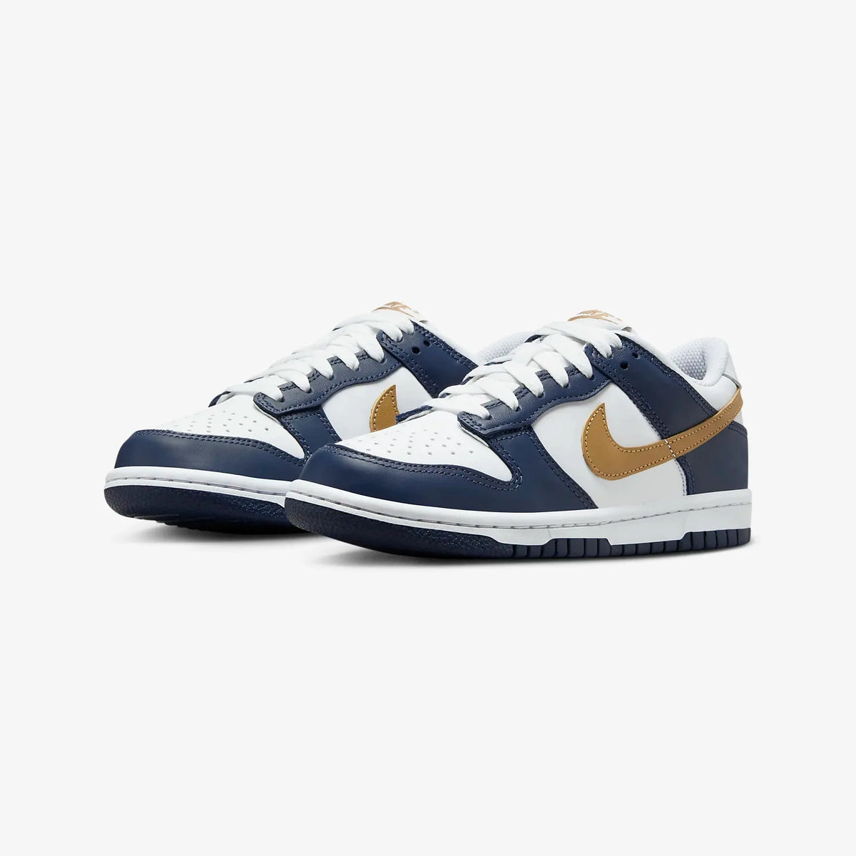 Big Kid&#39;s Nike Dunk Low - WHITE/WHEAT-MIDNIGHT NAVY