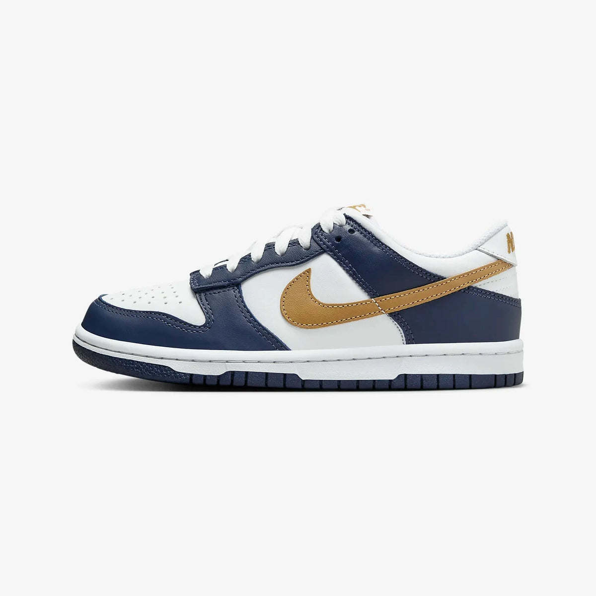 Big Kid&#39;s Nike Dunk Low - WHITE/WHEAT-MIDNIGHT NAVY