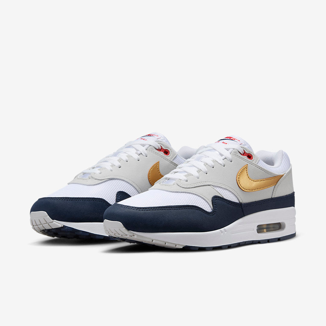 Men's Nike Air Max 1 - OBSIDIAN/METALLIC GOLD-WHITE