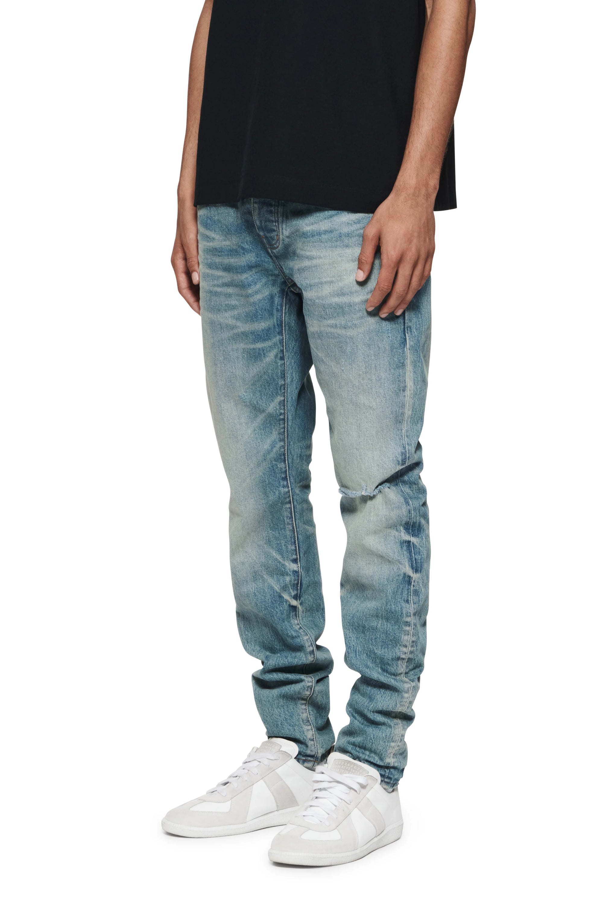 Purple Brand Vintage Knee Blowout - MEDIUM INDIGO