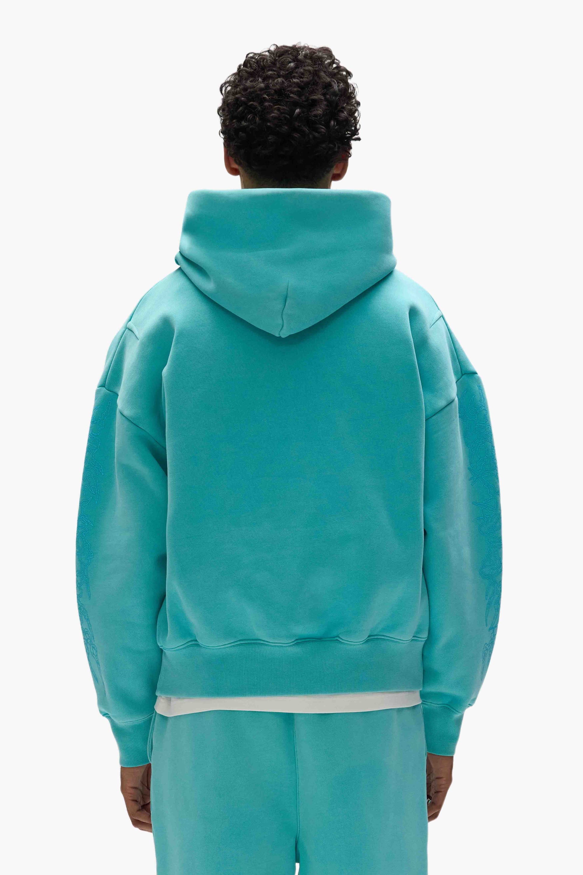 Purple Brand Arched Gothic Hoodie - BLUE