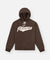 Paper Planes Open Hem Sherpa Hoodie - BROWN