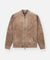 Paper Planes Velour Zip Jacket - BROWN