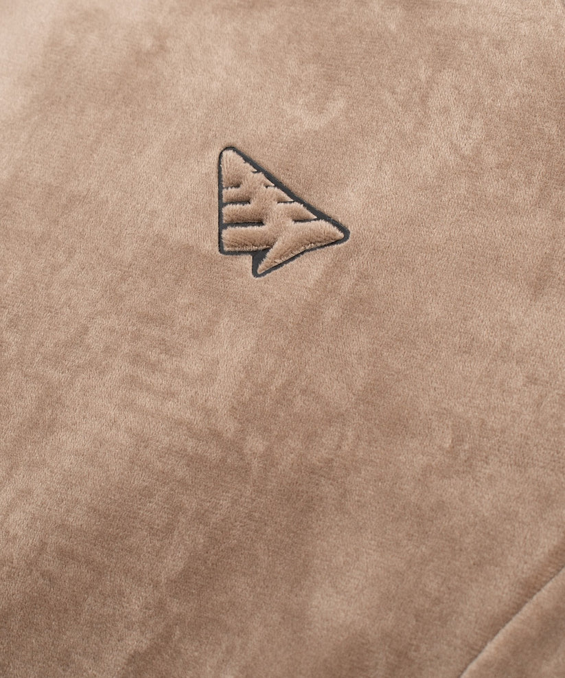 Paper Planes Velour Zip Jacket - BROWN