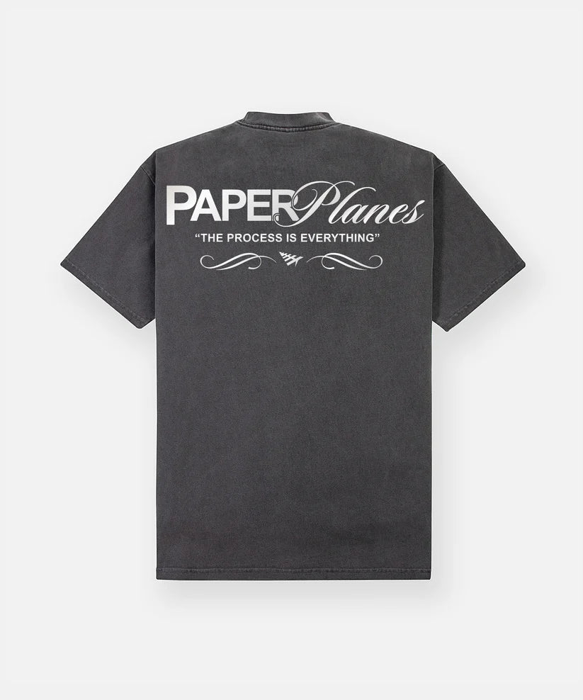 Paper Planes Heavyweight Process Tee - WASHED BLACK