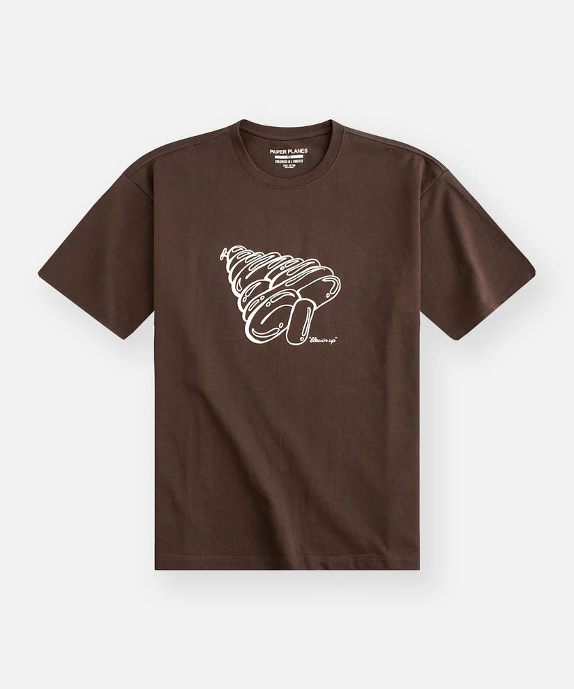 Paper Planes Blowin Up  Heavyweight Tee - BROWN