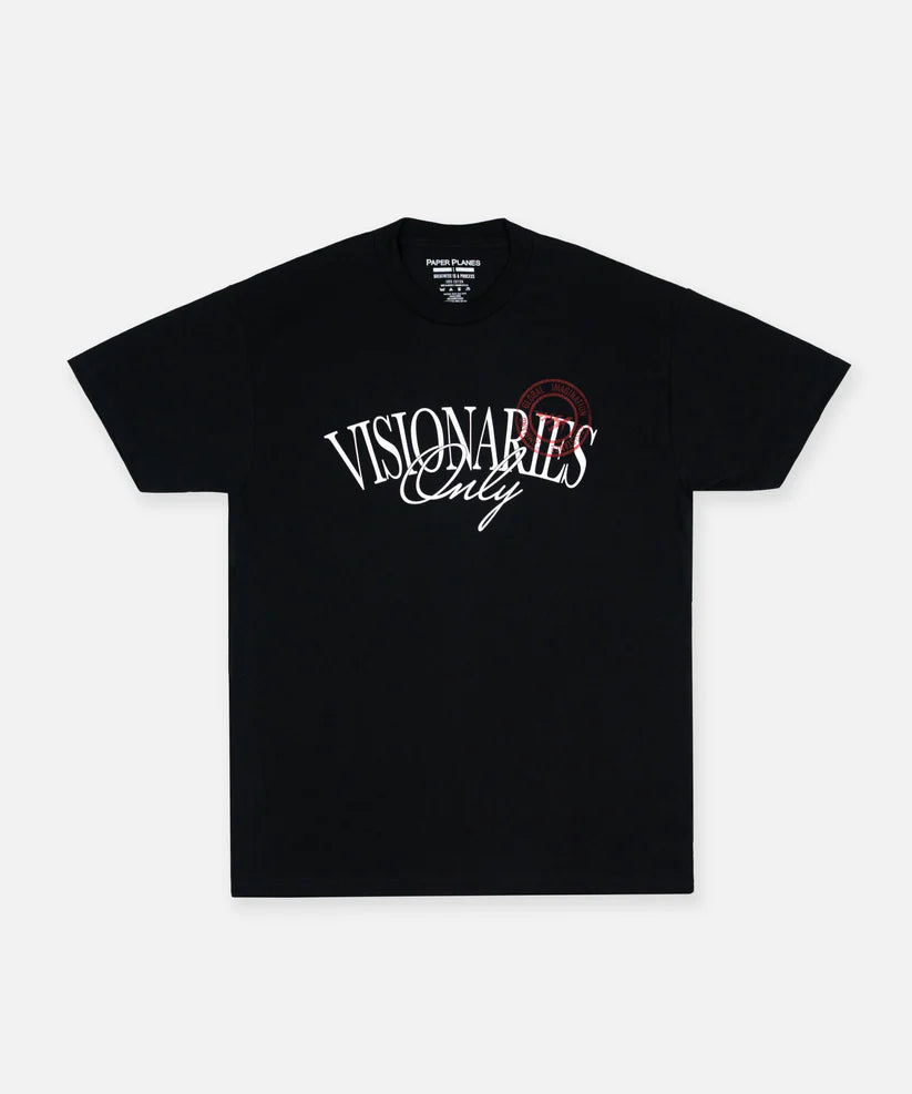 Paper Planes Visionaries Only Tee - BLACK