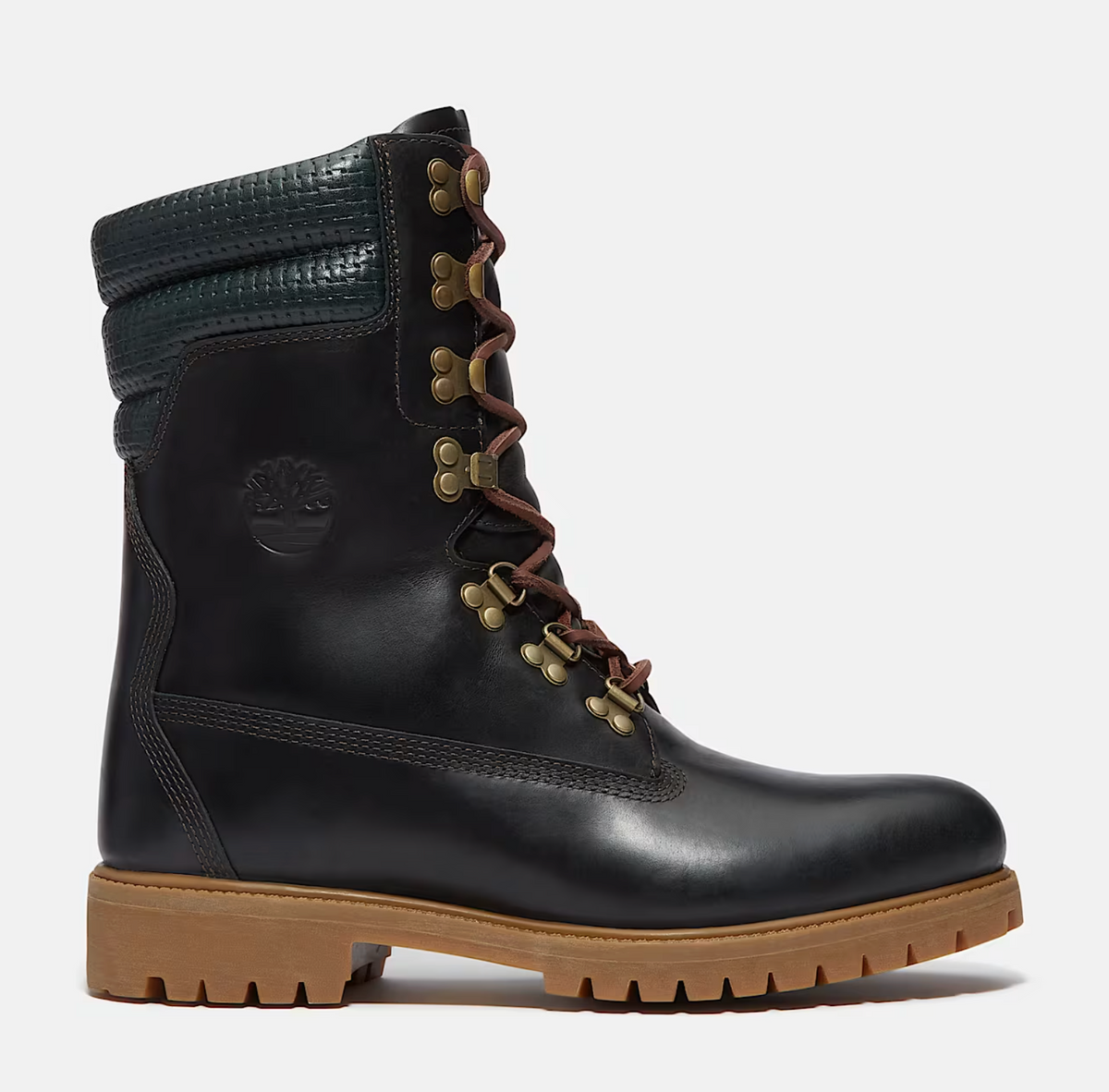 Men&#39;s Timberland Premium Tall Lace Waterproof Boots - DARK GREEN/FULL-GRAIN