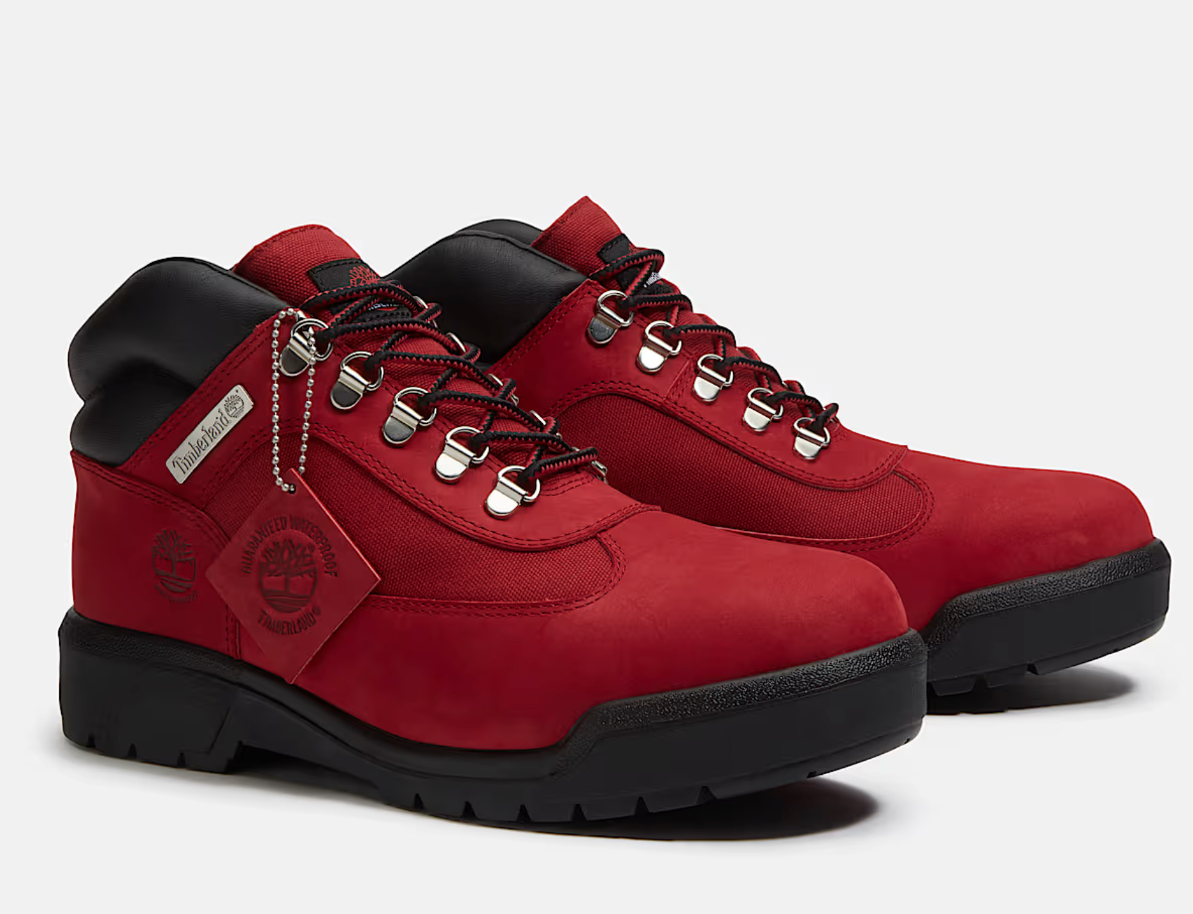 Men's Timberland Waterproof Field Boot - DARK-RED NUBUCK