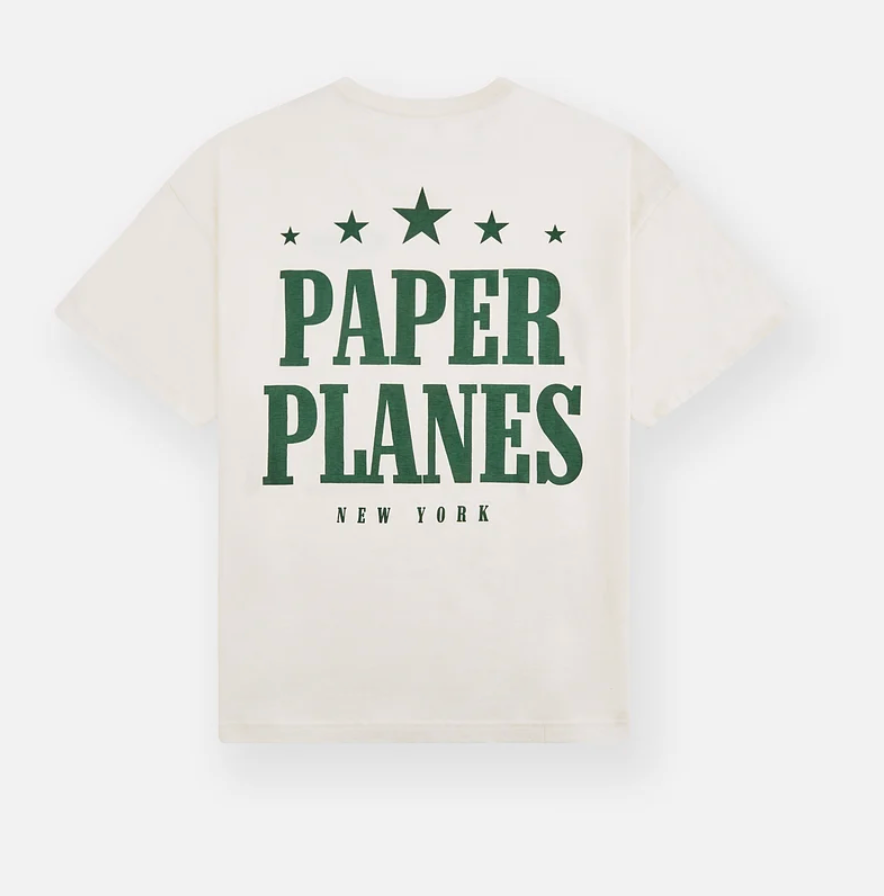 Paper Planes New York Tee - WHITE/GREEN