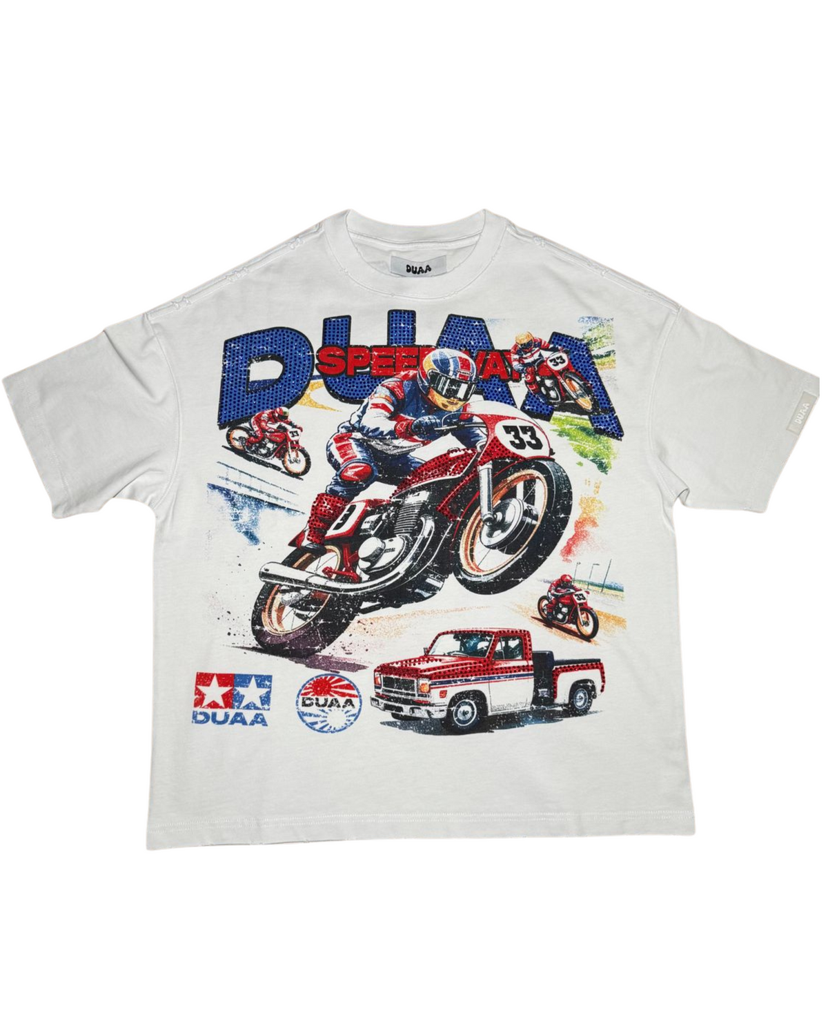 Duaa Speed White T-Shirt - WHITE