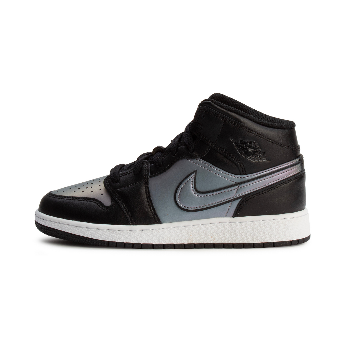 Air Jordan 1 Mid Se GS - BLACK/BLACK-WHITE