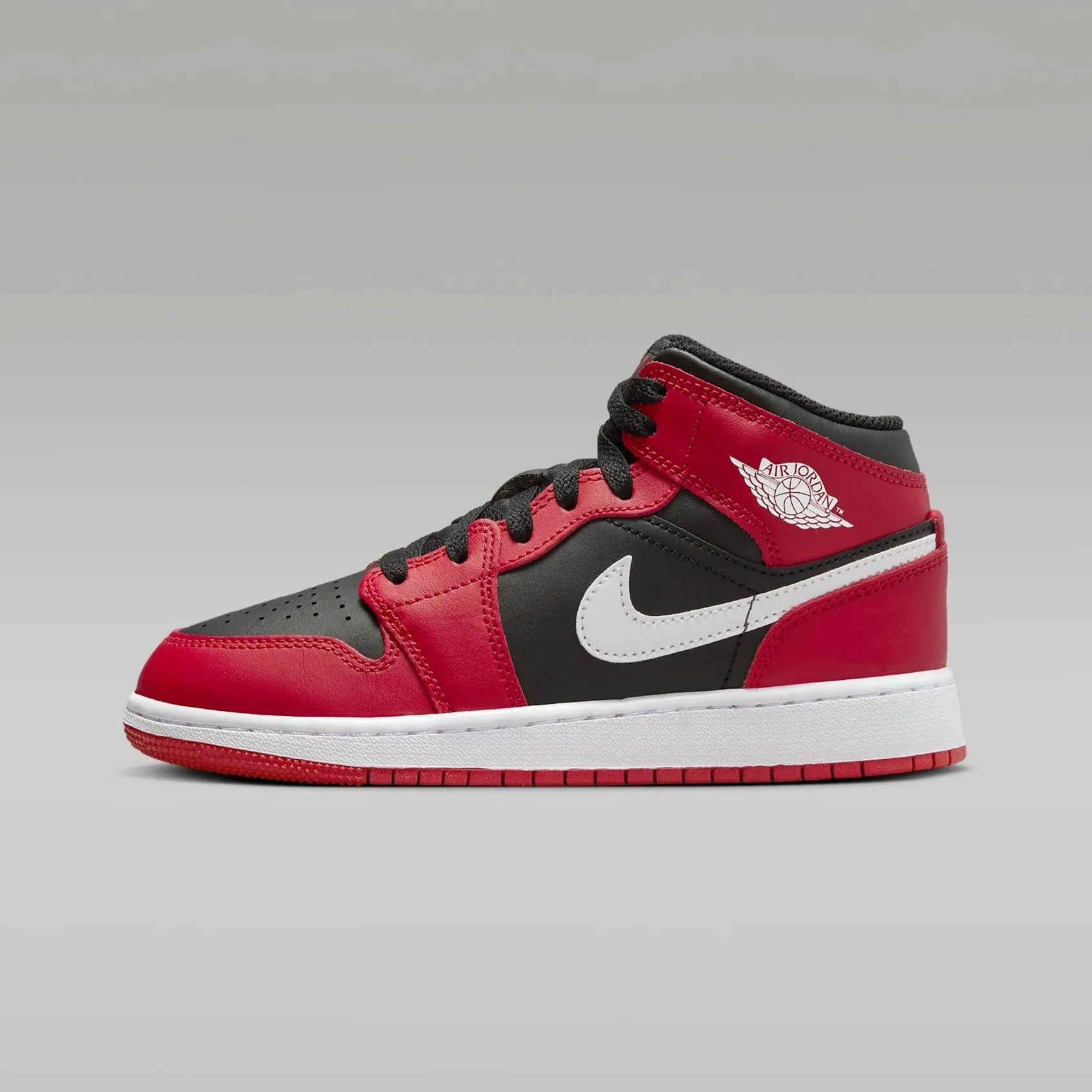 Jordan 1 Mid Gym Red Black White GS