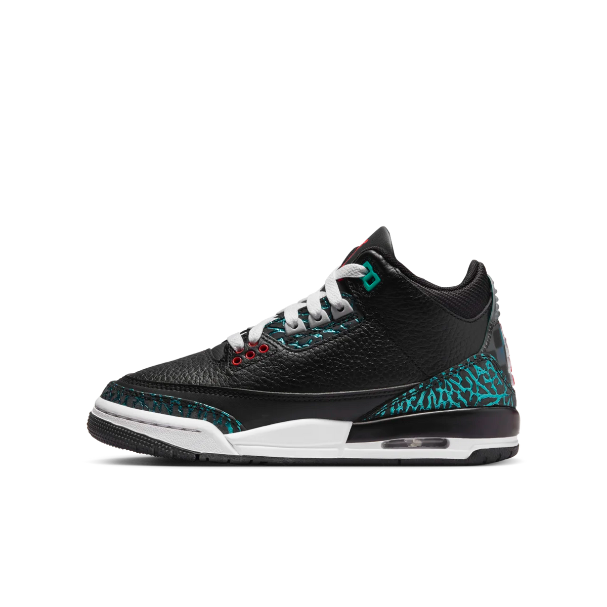 Air Jordan 3 Retro GS - BLACK/HYPER JADE