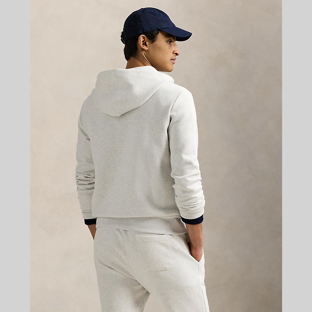 Polo Ralph Lauren LONG-SLEEVE DOUBLE KNIT TECH FULL-ZIP HOODED SWEATSHIRT - SOHO HEATHER