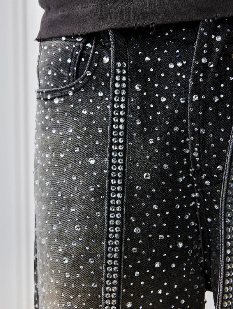 Birth of Royal Child Diamond Boro Jeans - BLACK