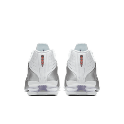 Women&#39;s Nike Shox R4 - WHITE/WHITE-METALLIC SILVER-MAX ORANGE