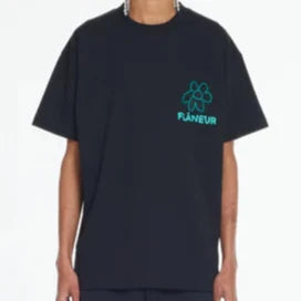 Flaneur Flower Doodle T-shirt - BLACK