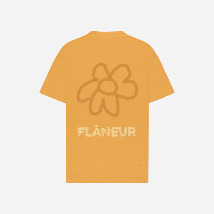 Flaneur Flower Doodle T-shirt - ORANGE