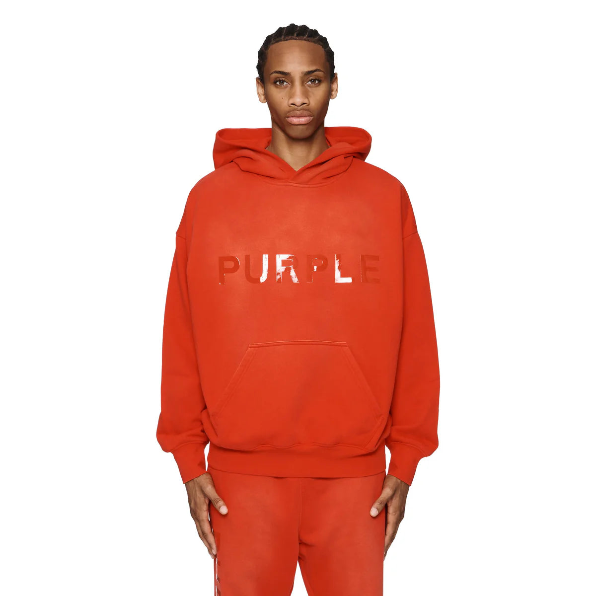 Red branded hoodie online