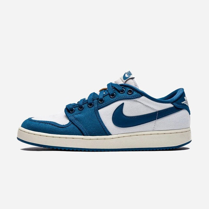 Men's Air Jordan Low KO WHITE/DARK ROYAL BLUE-SAIL