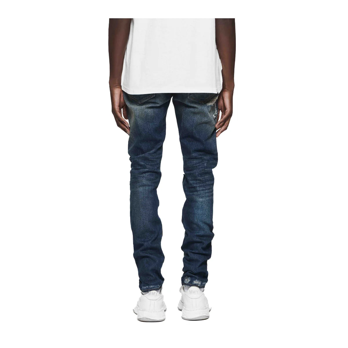 Purple Brand Light Destroy Dark Indigo Jeans - DARK INDIGO