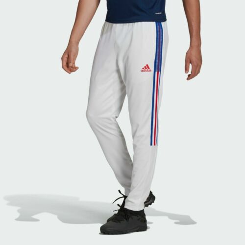 Men&#39;s Adidas Tiro Track Pants - WHITE/BLUE/RED STRIPES