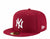 New Era NY Yankee Fitted - BURGUNDY