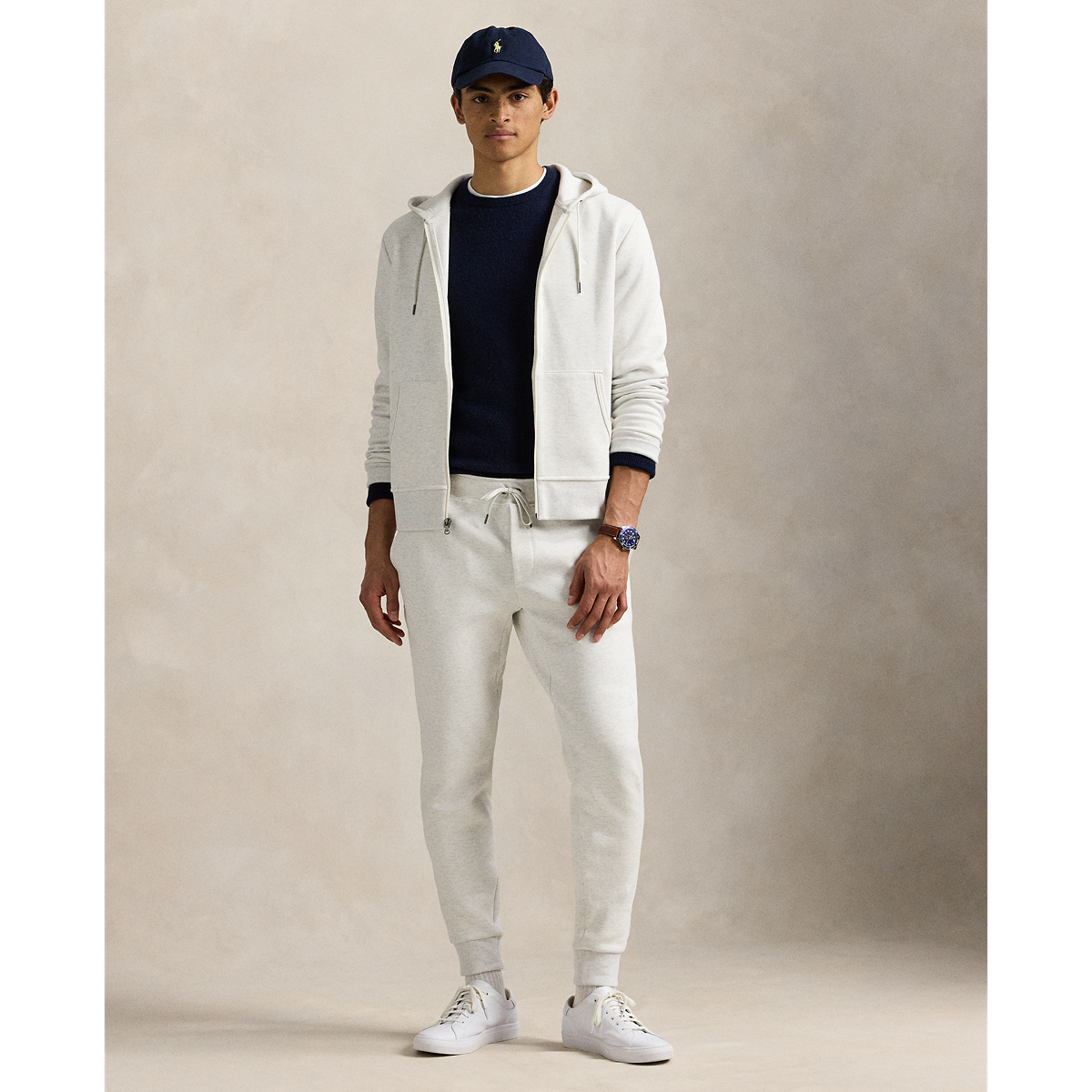 Polo Ralph Lauren DOUBLE KNIT TECH ATHLETIC JOGGER - SOHO HEATHER