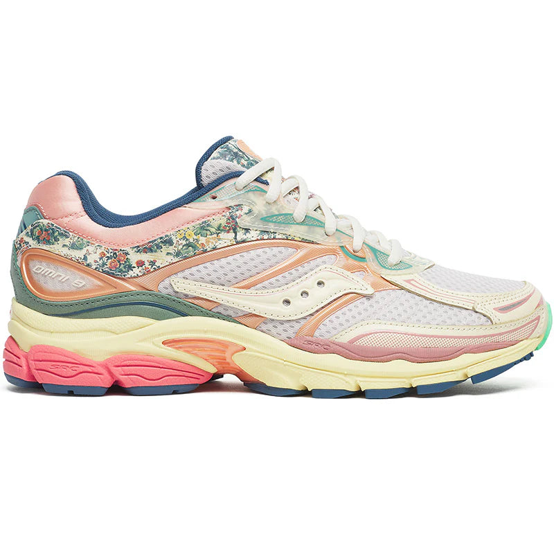 Men's Saucony Progrid Omni 9 Kissaten - BEIGE/BLUE