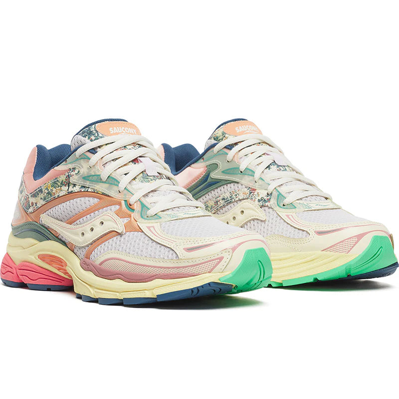 Men's Saucony Progrid Omni 9 Kissaten - BEIGE/BLUE