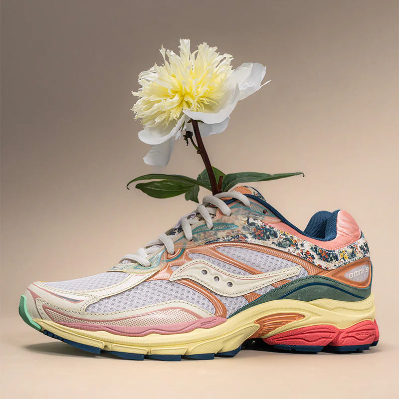 Men's Saucony Progrid Omni 9 Kissaten - BEIGE/BLUE