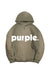 Purple Brand Fleece Full Zip Hoody-GREEN