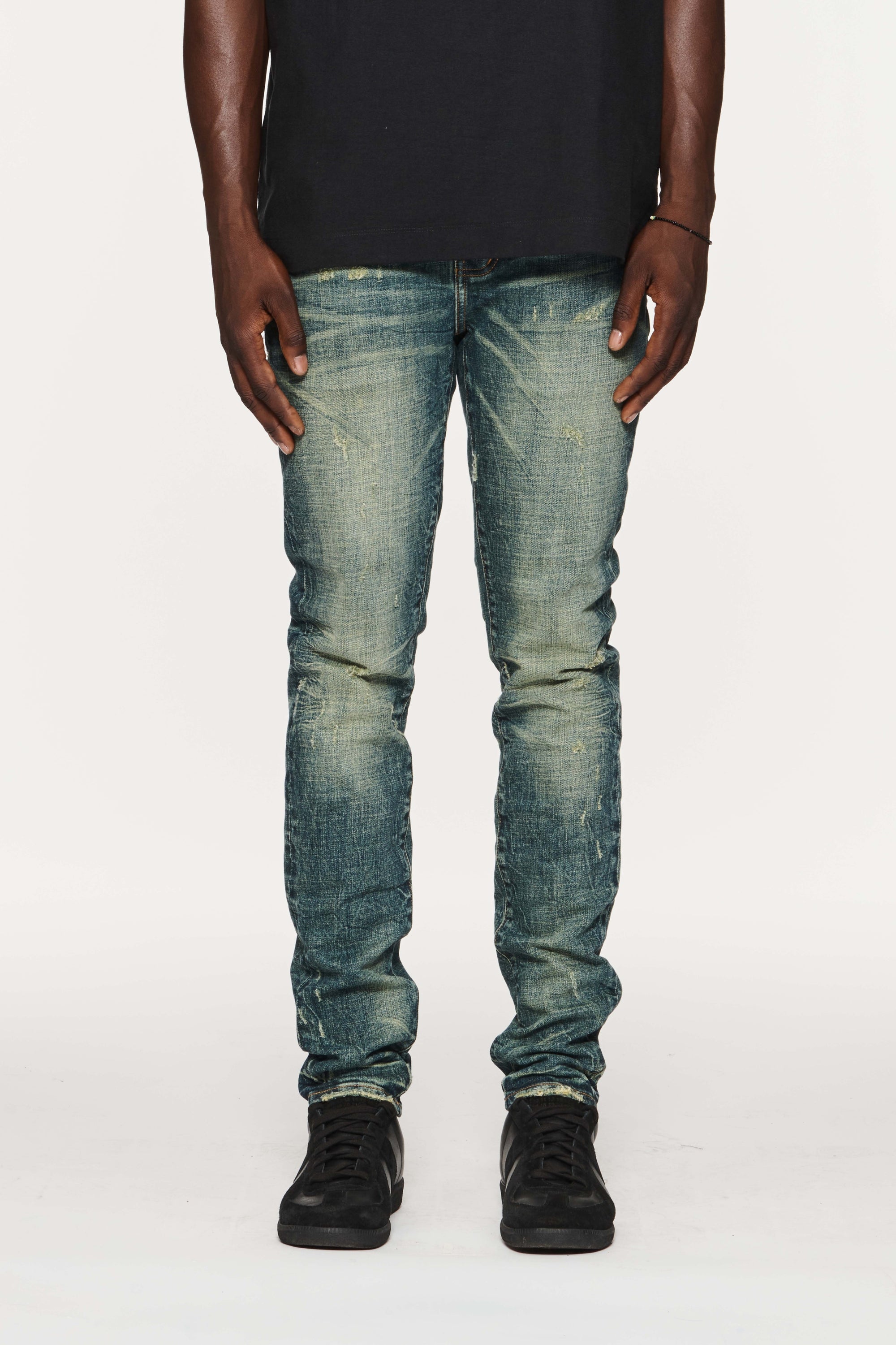 Purple Brand Marred Verdigris Jeans-Mid Indigo