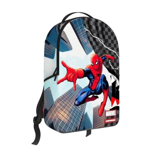 Sprayground MARVEL SPIDERMAN CURTAIN REVEAL BACKPACK - BLACK CHECKERED