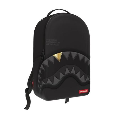 Sprayground BLACKED OUT EMBOSSED GOLD TOOTH BACKPACK - BLACK