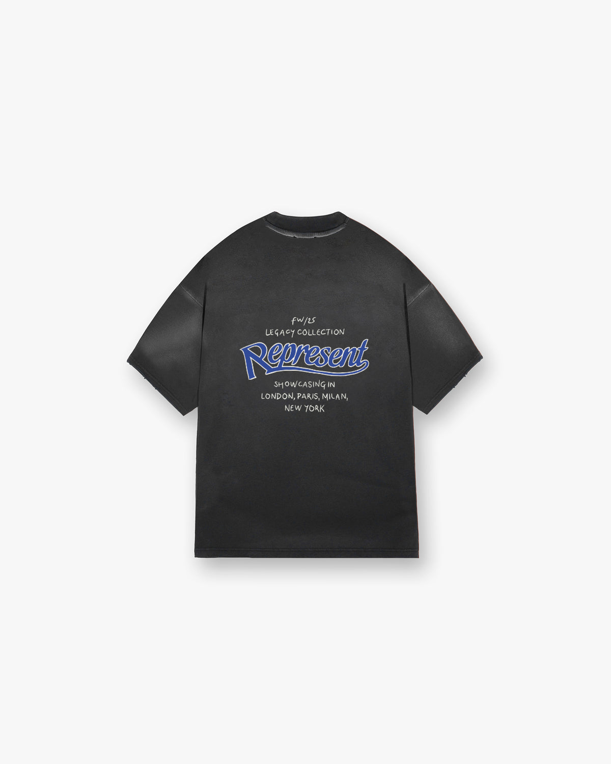 Represent Showcasting Tee - STAINED BLACK