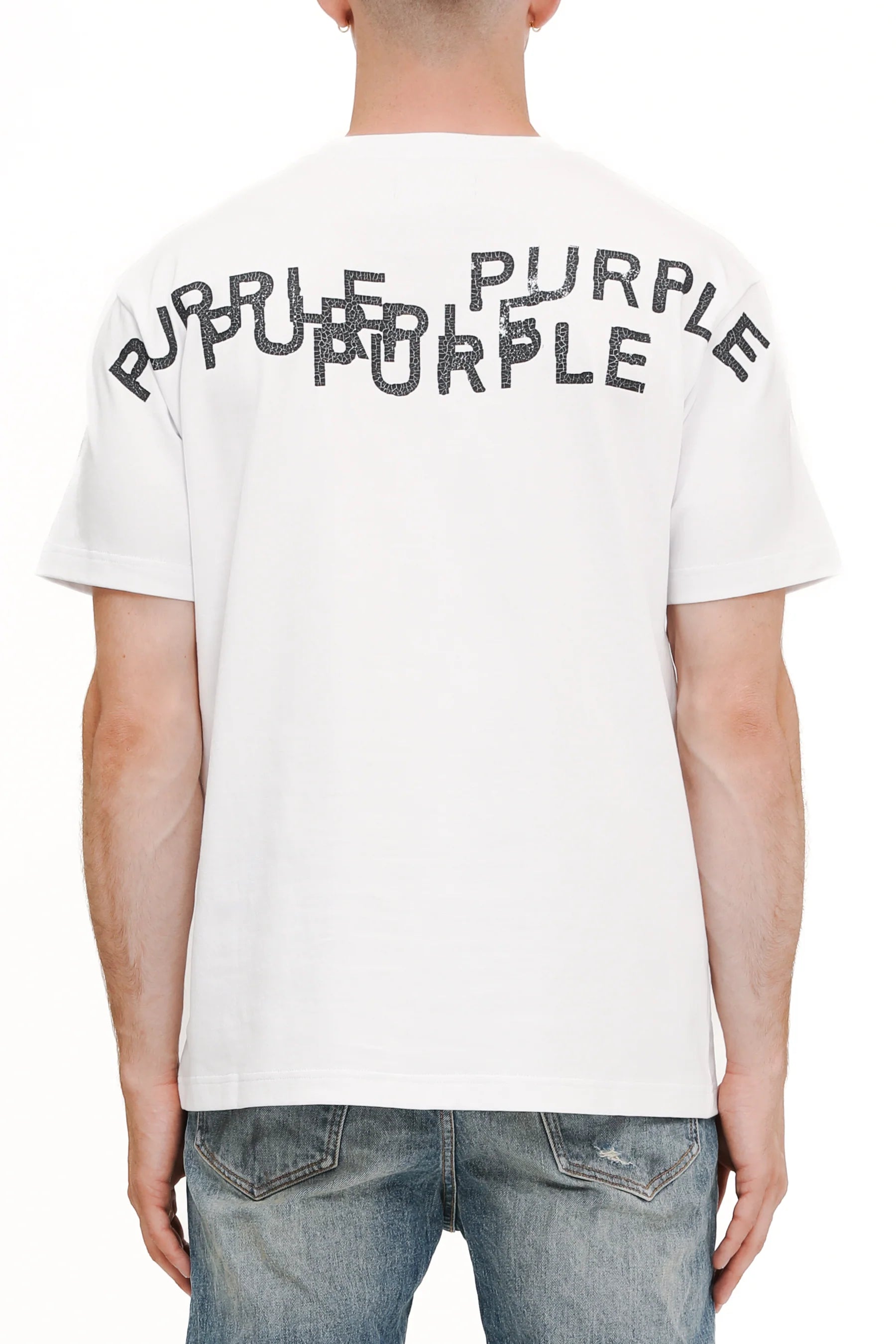 Purple Brand Wavelength Jersey Ss Tee - WHITE/BLACK