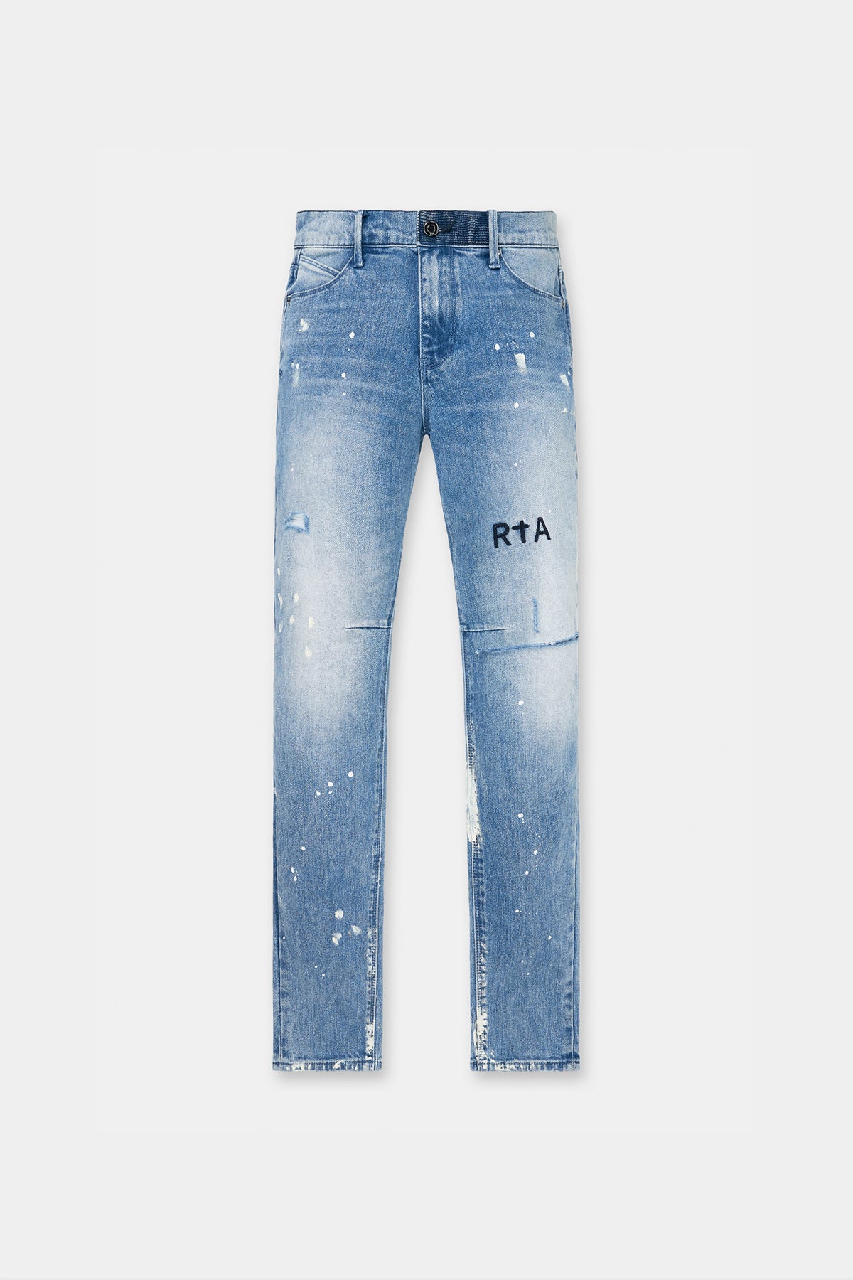 RTA Clayton Blue Skinny Jean - DISTRESSED WHITE PAINT