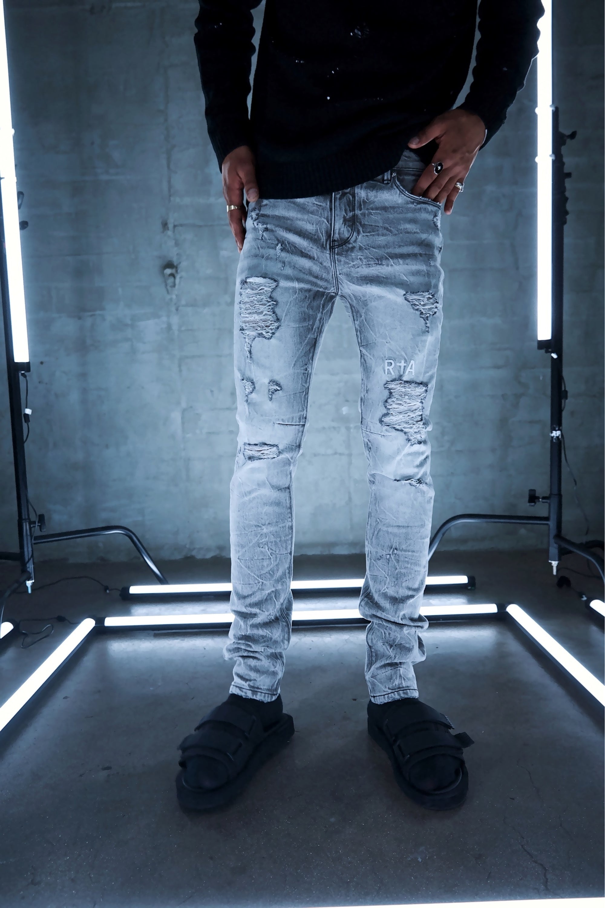 RTA Bryant Luna Grey Jeans - LUNA GREY