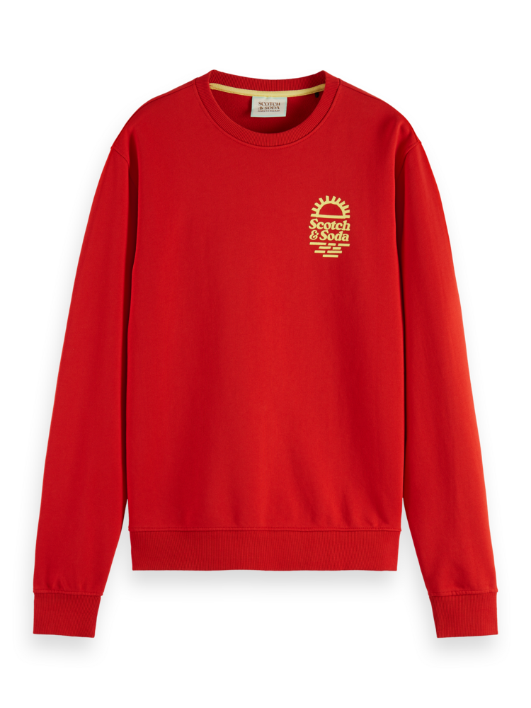 Scotch &amp; Soda Crew Neck Sweater- BOAT RED